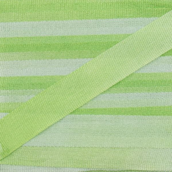 Лента (тесьма) шелковая 7.0 мм / 45.5±0.5 метров, M032 бл. салатовый/салатовый, Gamma SRM-7