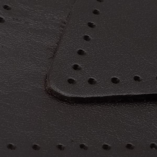 Заплатки пришивные из кожи, треугольник равносторонний 8см с перфорацией, 2 шт, 100% кожа, 03 темно-коричневый, 9126