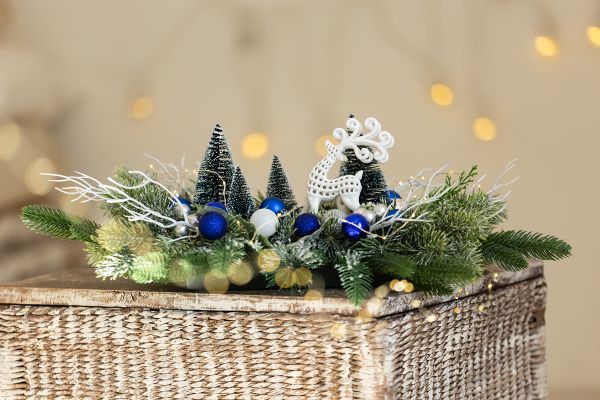 Веточка декоративная хвойная, 6 шт, 26 см, 01, Blumentag VDJ-31