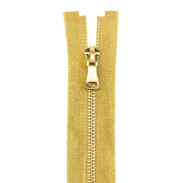 Молния металл Т5 (5 мм) 1 зам., разъем., 80 см, золото, 5 шт