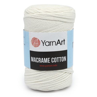 Пряжа YarnArt (ЯрнАрт) Macrame Cotton / уп.4 мот. по 250 г, 225м, 752 жемчужный