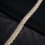 Кружево вязаное (тесьма) 20 мм / 13.72 метра, хлопок, неотбеленный, 3AR3376