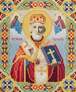 Алмазная (кристальная) мозаика Фрея, Икона Святителя Николая Чудотворца, 27х22 см