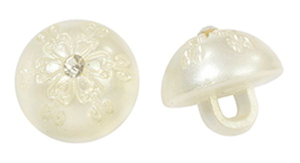 Пуговицы на ножке пластик QYA08 цв.белый 18L-11мм, 50 шт