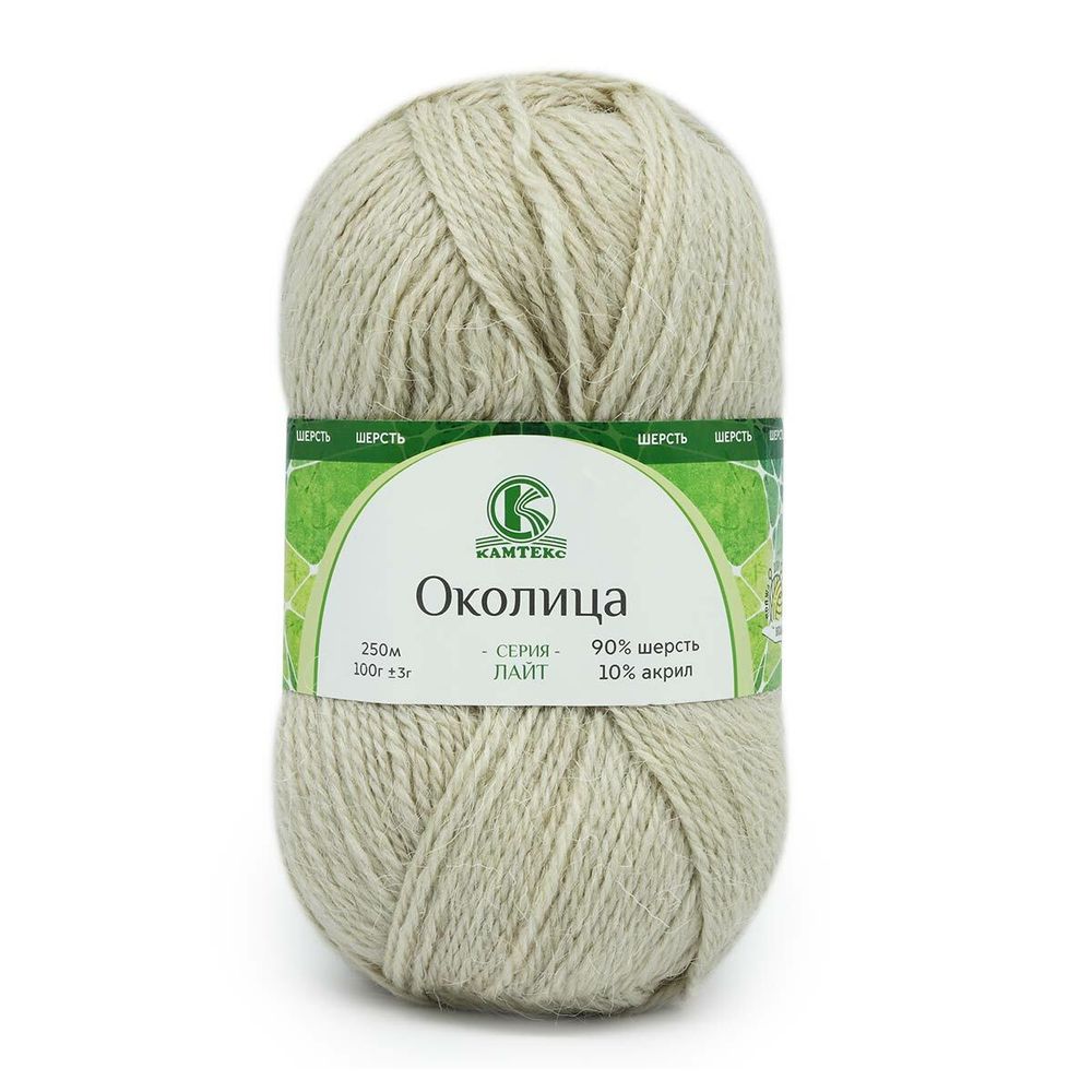 Пряжа Камтекс Околица / уп.5 мот. по 100 г, 250 м, 106 жемчужный