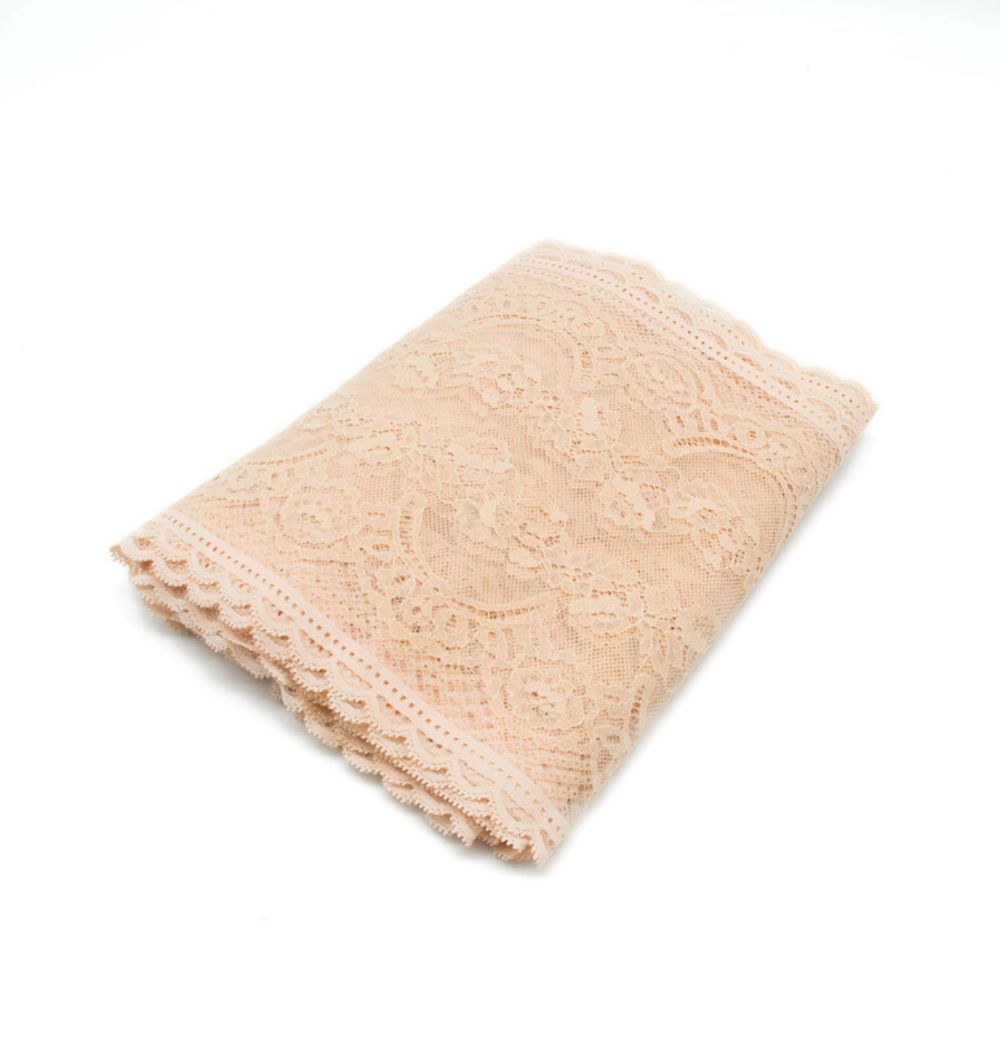 Кружево бельевое эластичное 230 мм / 10 м, бежевый