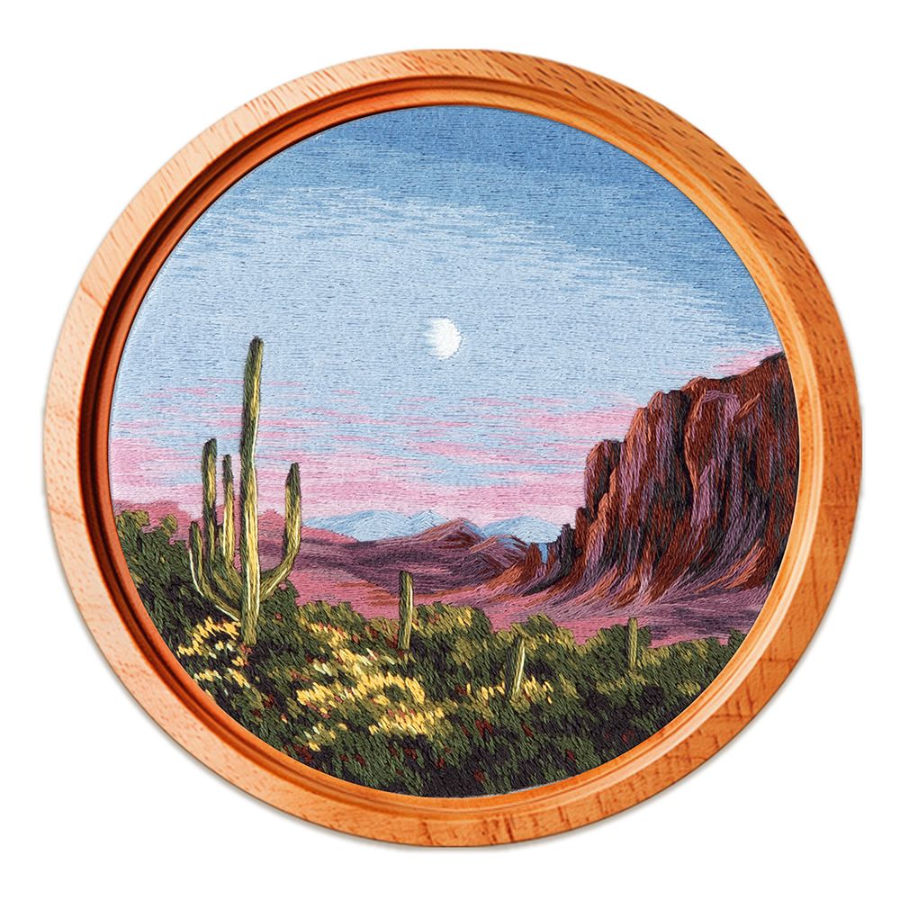 Набор для вышивания нитками Panna Живая картина JK-2296, Каньон, 13х13 см