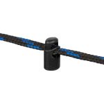 Фиксатор (зажим) для шнура пластик 1 отв., ⌀4.0 мм, 24 шт, №01 черный, Micron A 8846