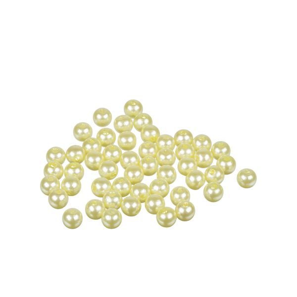 Бусины пластик ⌀8 мм, 50±2 шт, №52 кремовый, Zlatka PB-2