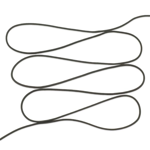 Резинка шляпная (шнур эластичный) ⌀2.0 мм / 30 метров, черный