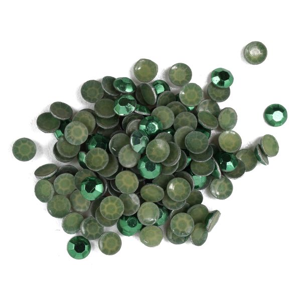 Стразы термоклеевые, 3 мм, ss12, 150 шт/упак (110 т.зеленый)