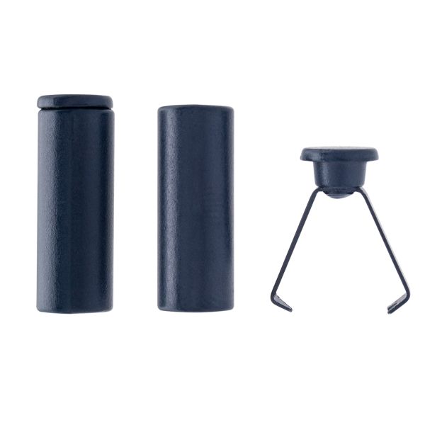 Наконечник для шнура металл 15.9х6 мм, отв.4.2 мм, 50 шт, матовый синий, MNK05