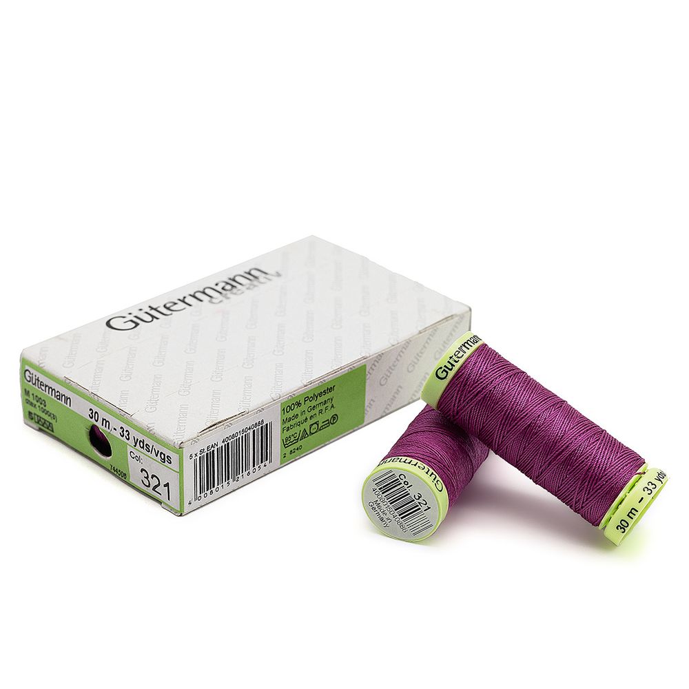 Нитки отделочные Gutermann Top Stitch, 30м, 321 малабарская слива, 5 катушек