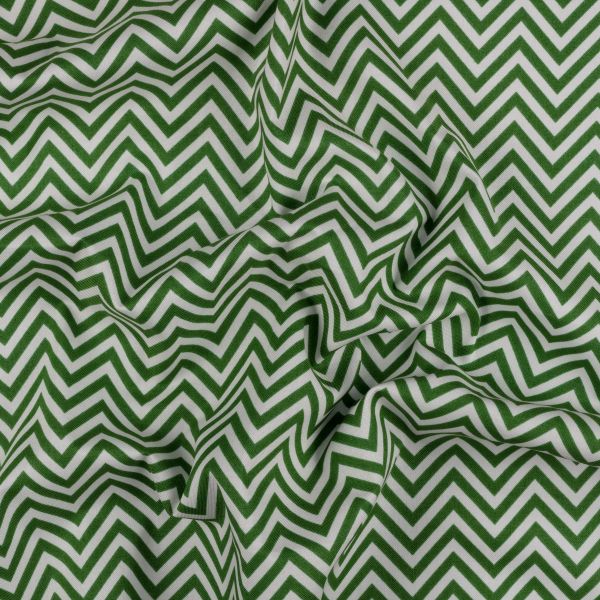 Ткань для пэчворка Peppy Бабушкин сундучок, отрез 50х55 см, 140 г/м², БС-20 зигзаг я.зеленый, Peppy