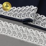 Кружево гипюр (плетёное) 70 мм, диз. 110, цв.02 молочный, уп. 9 м, Kruzhevo