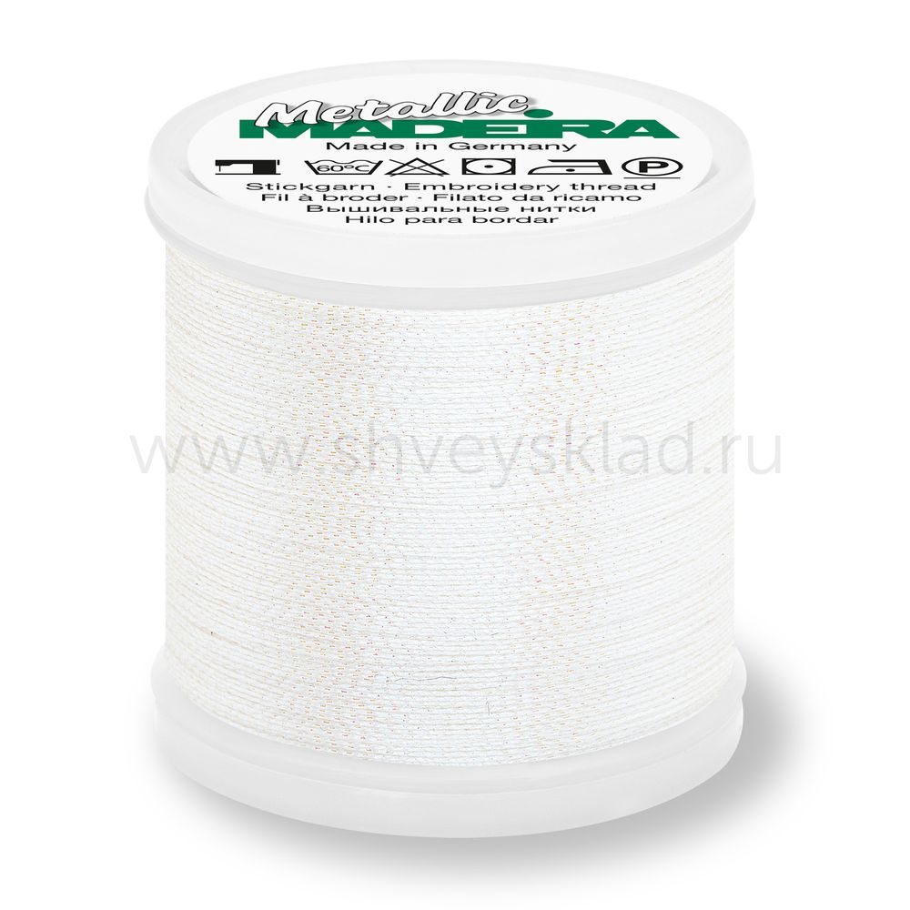 Нитки вышивальные металлизированные Madeira Metallic №40, 200 м, цв. 491, 9842, 5 катушек