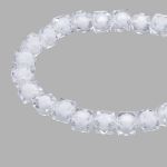 Бусины акрил ⌀10 мм, в цвете с белой сердцевиной, граненый куб, 500 г, Astra&Craft (прозрачный)