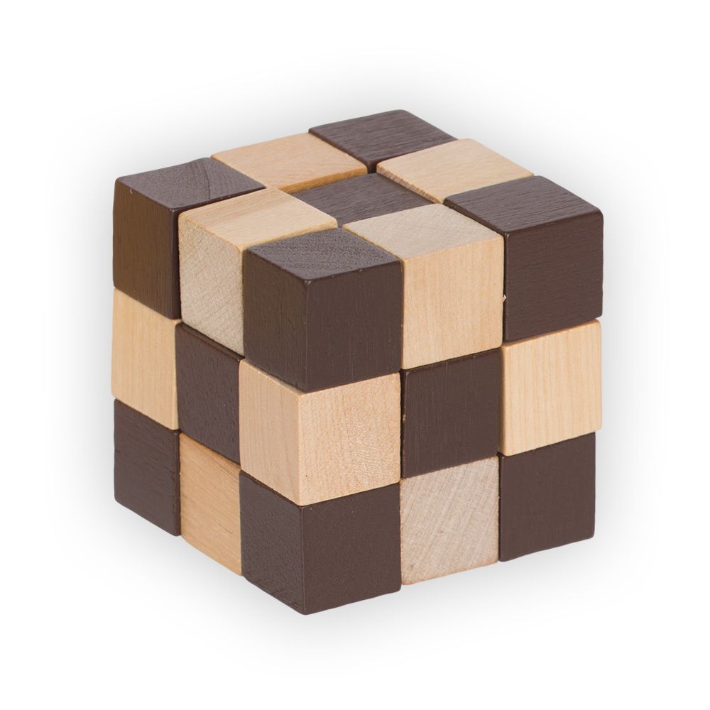 Головоломка деревянная, 1 шт, Змейка 1 элемент, Delfbrick DLS-05