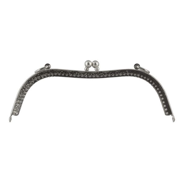 Застежка для сумки фермуар 22х7.5 см, 5 шт, 01 серебро, Gamma FER-08