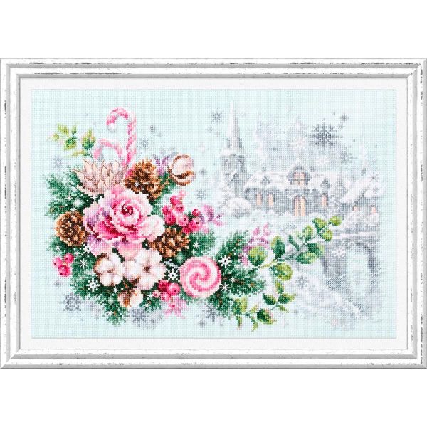 Набор для вышивания нитками Чудесная игла, Рождественское настроение 32х22см