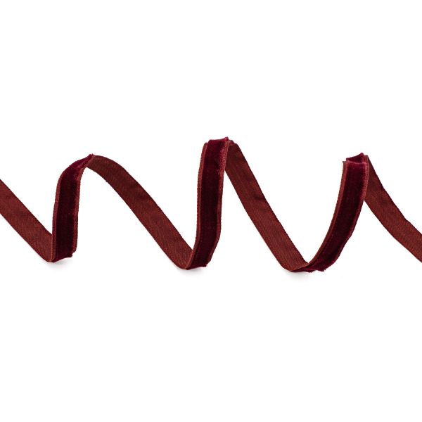 Лента бархатная (тесьма) 10.0 мм / 10±0.5 метров, рис. 8508, цв.23 бордо