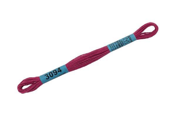 Мулине Gamma 100% хлопок, цв.3094 св.сливовый, 24 мотка по 8 метров