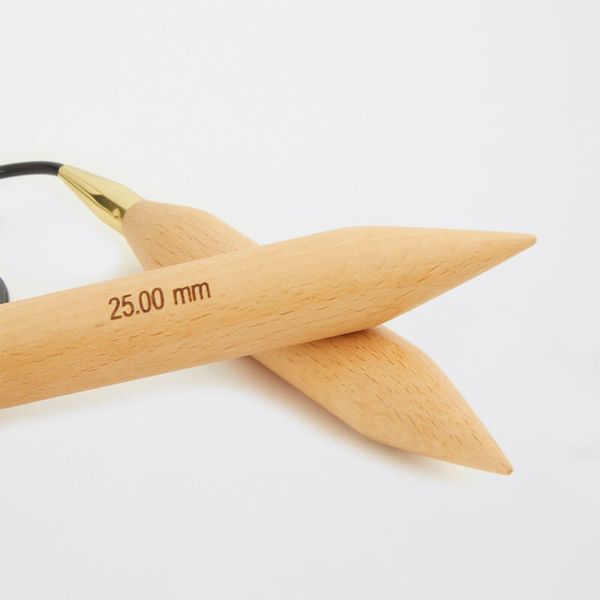 Спицы круговые Knit Pro Jumbo Birch 35 мм / 100 см, береза, натуральный, 35804