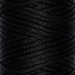 Нитки вощеные для кожи, плоские 0.8 мм, 001 черный, LC-001 Промысел
