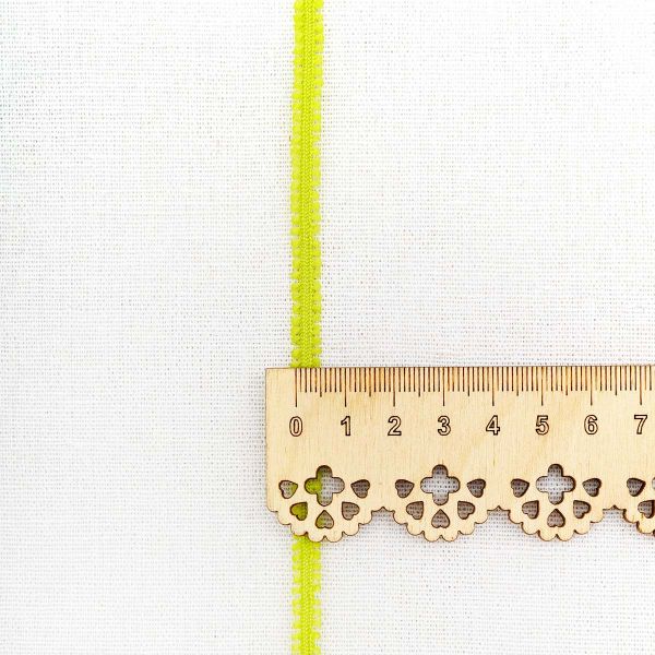 Шнур отделочный сороконожка ⌀5.0 мм / 30 метров, салатовый, С873