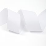 Лента репсовая (в рубчик) 38.0 мм, 029 белый, уп. 27,4м