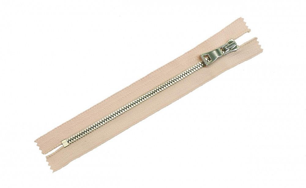 Молния металл Т5 (5 мм) 1 зам., н/раз., 18 см, никель, цв.D274 нуд, MaxZipper Premium, 1 шт /TOS/