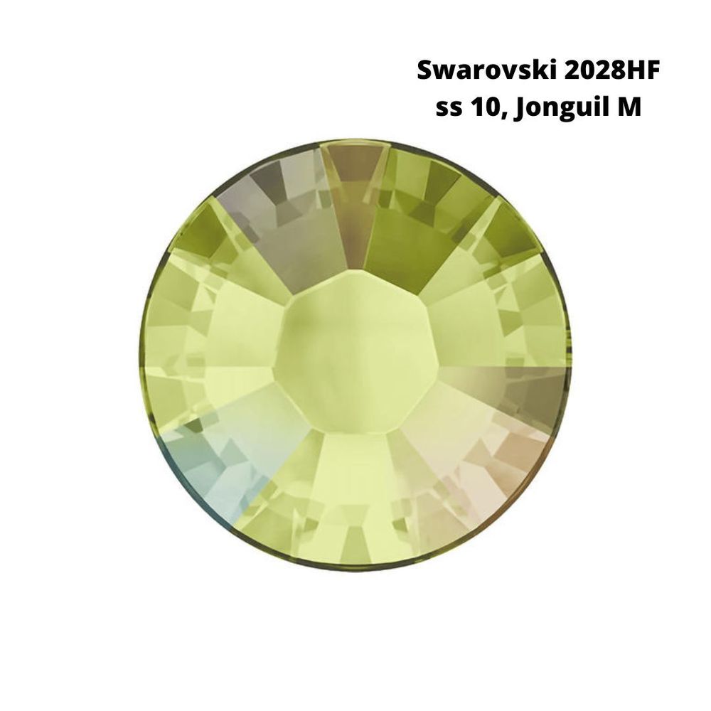 Стразы Swarovski клеевые плоские 2028HF, ss 10 (2.8 мм), Jonguil M, 144 шт
