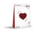 Набор для вышивания бисером Klart, Брошь Сердце, 5х4,5 см