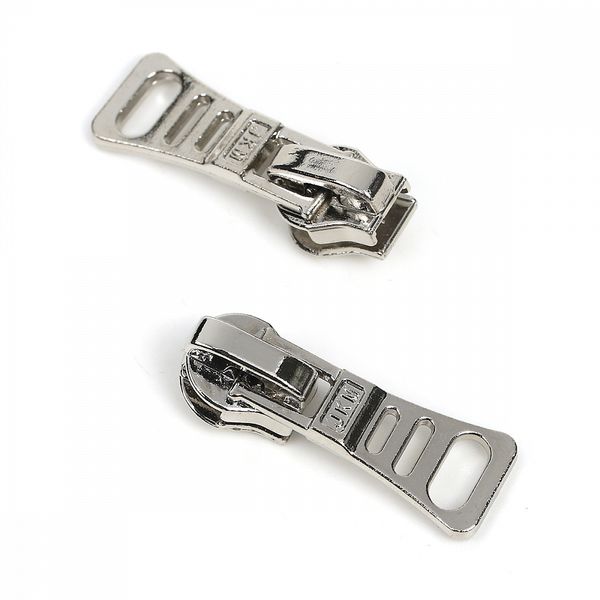 Слайдер (замок) для молнии спираль Т5 (5 мм), автомат, D5 цв.никель уп.500 шт