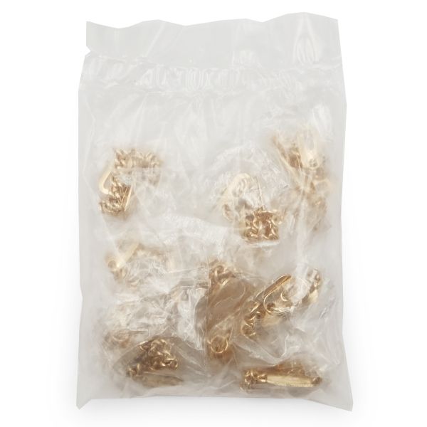 Вешалка-цепочка для одежды 102х8 мм, металл, золото цв.02, 10 шт, ГНУ360