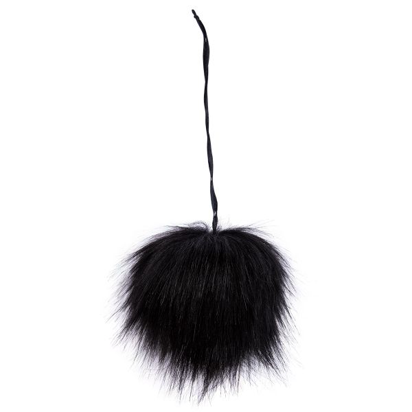 Помпоны декоративные песец, 1 шт, 02 черный, Gamma POFM-01