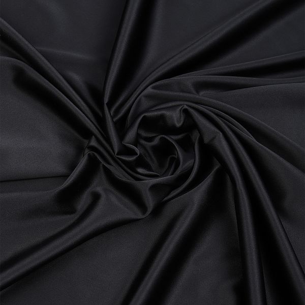 Атлас стрейч для нижнего белья 107 г/м², 125 см / 0.5 метра, 0180 цв.черный