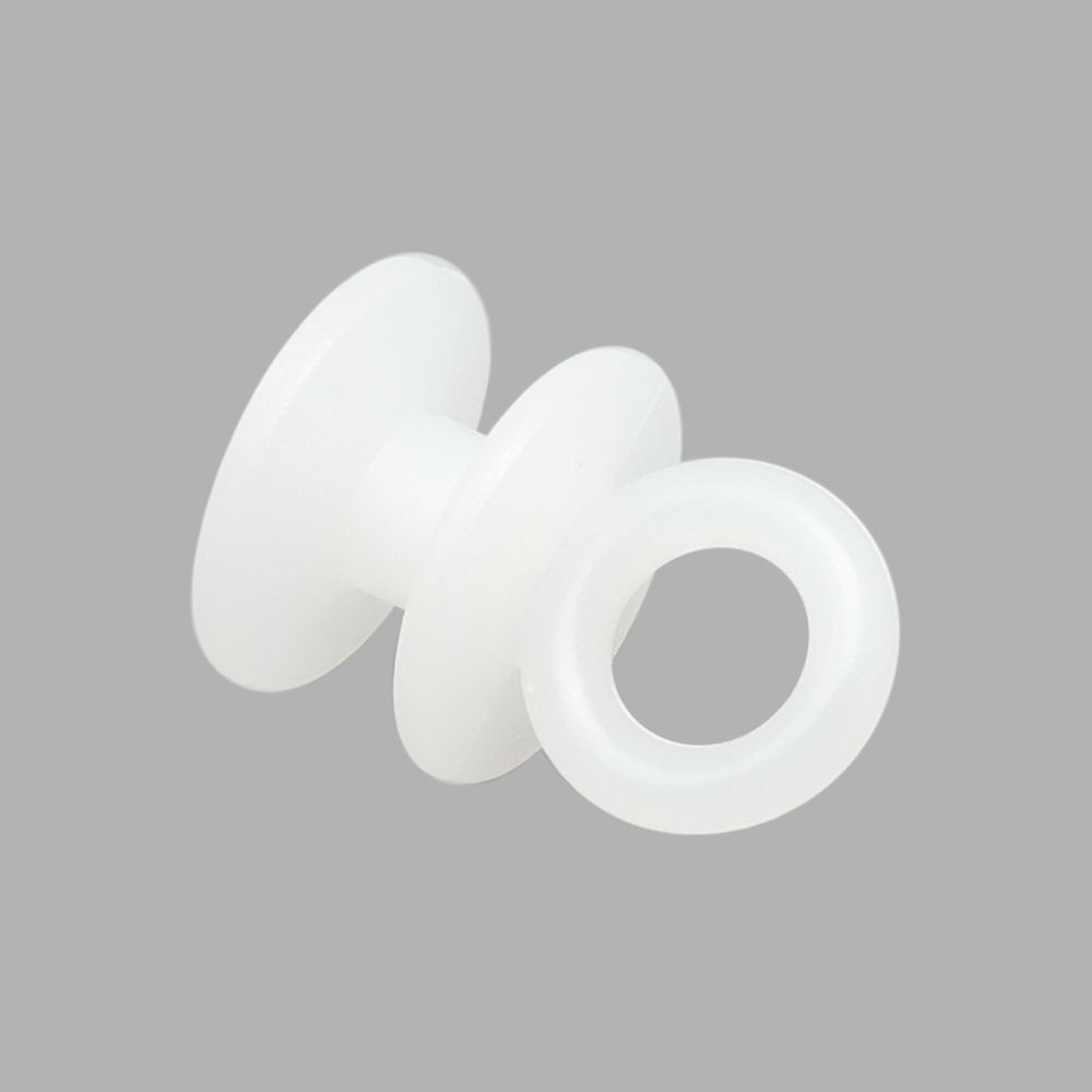 Бегунок шторный 15 мм (⌀10 мм), для потолочных шин, белый, 100 шт