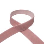 Лента бархатная (тесьма) эластичная 20.0 мм / 16.5±0.5 метра, №608 (15-1906) пудровый, Blitz VRE-20