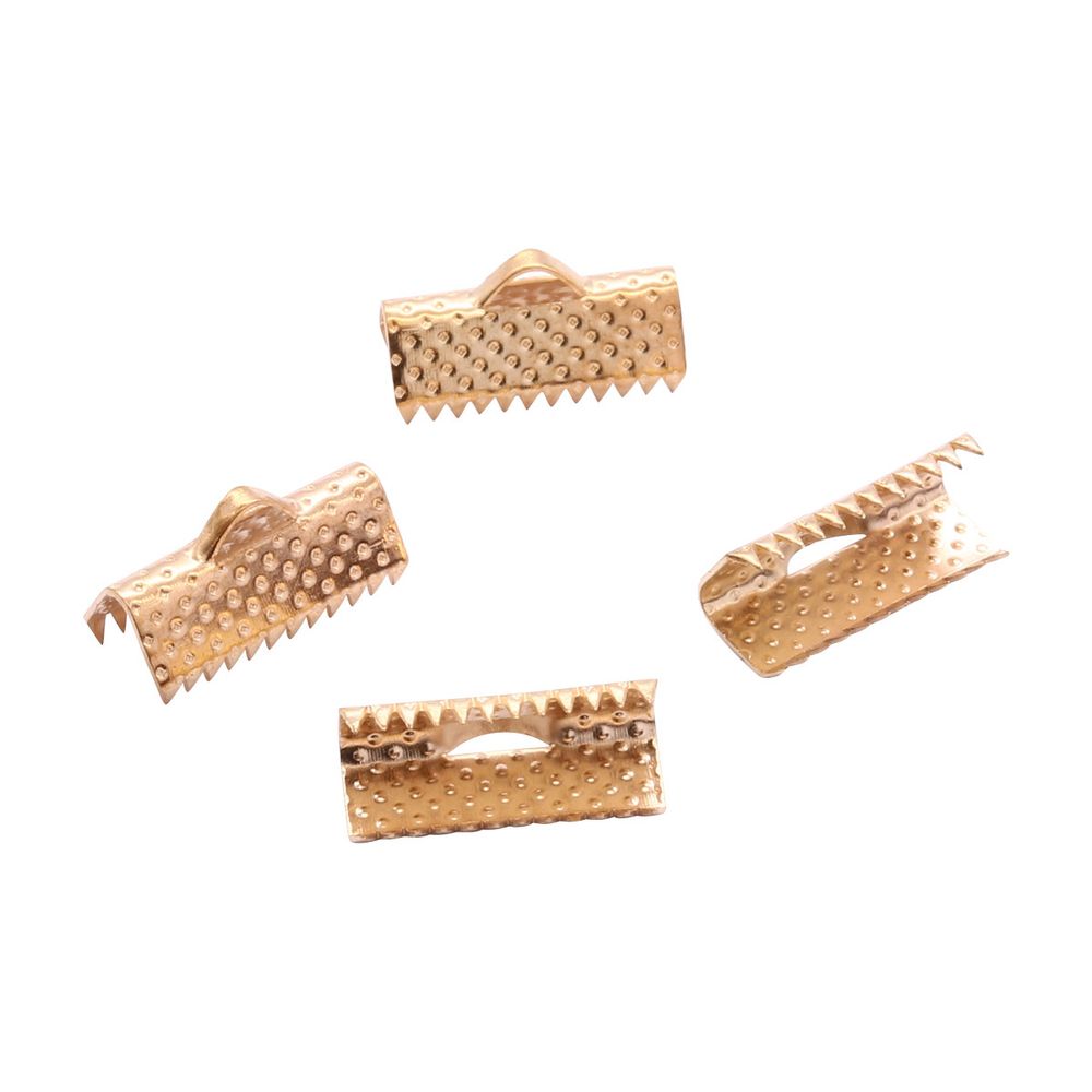 Зажим для лент 16 мм, 4 шт в упак, Астра, Золото