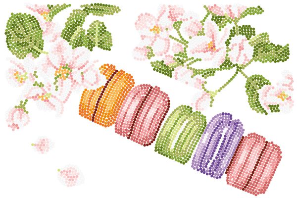 Алмазная (кристальная) мозаика Фрея, Макаруны, 30х20 см