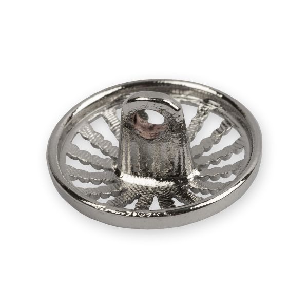 Пуговицы на ножке металл 15 мм, 6 шт, 04 никель, Blitz MB 0255