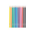 Карандаш цветной пластиковый заточенный 12 цв, Лео LNPCP-12