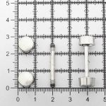 Шпилька для сумки металл L-20мм/10мм с таблеткой ⌀10мм, никель ГР, 66779, 10 шт