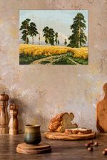 Алмазная (кристальная) мозаика Фрея GTG-ALPD-253, Рожь. Иван Шишкин, на подрамнике, 50х40 см