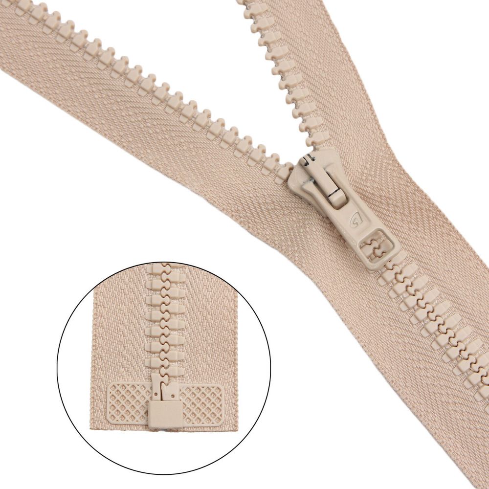 Молния трактор Arta Т6 (6 мм) 1 зам., разъем., 65 см, цв. 105 св.бежевый, уп.5 шт