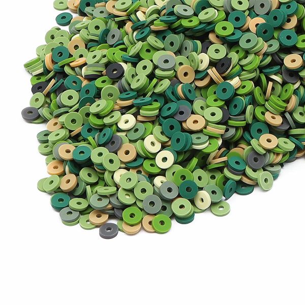 Бусины полимерная глина ⌀6 мм, плоские, 500 г, Astra&Craft (B31 хаки микс)