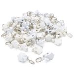 Зажим для штор 36 мм, пластик, белый, 60 шт