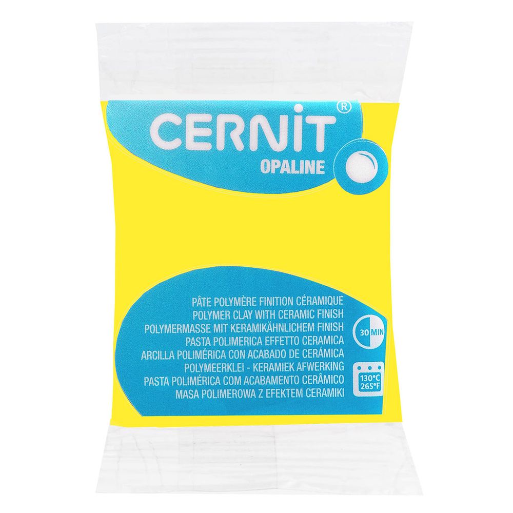 Полимерная глина запекаемая Cernit Opaline, 56 г, 717 первичный желтый
