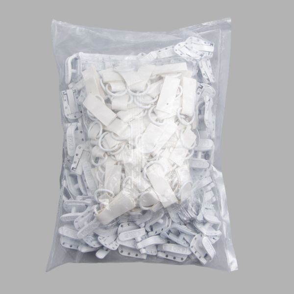 Крючок шубный PQ 45 мм, белый, PQ5209, 100 шт